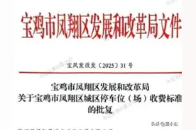 陕西宝鸡路边智慧停车位收费标准向社会公布，仅2.5元/小时图片