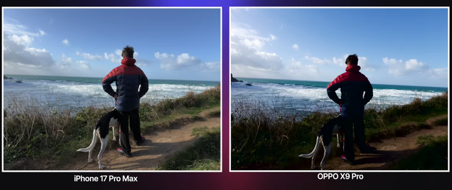 iPhone 17 Pro Max vs OPPO Find X9 Pro 相机实测： 用照片告诉你谁更强