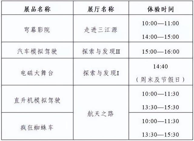 科学游乐汇 | 9月第一周常设展厅科技教育活动安排