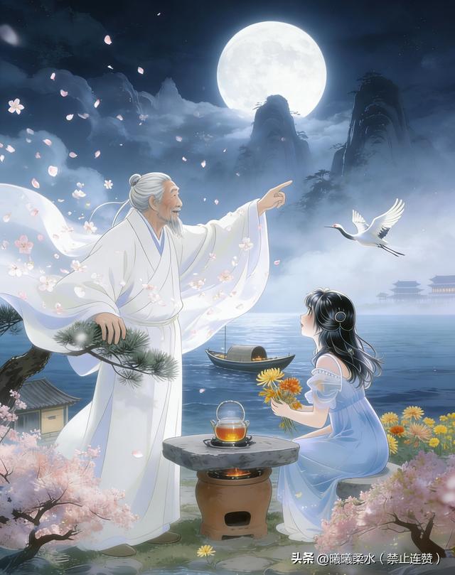 柔水诗、词、文、联《临江仙.梦圣贤八帘/第四帘.仙遇陶渊明》