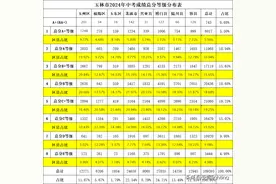 吐血整理~广西玉林市2024年中考成绩总分等级分布表（原创）图片
