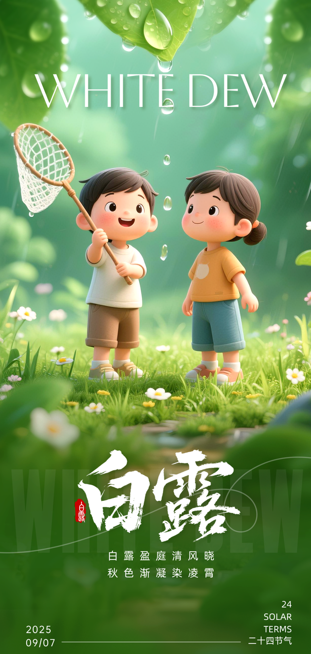 白露图片海报文案，白露朋友圈祝福问候语句子