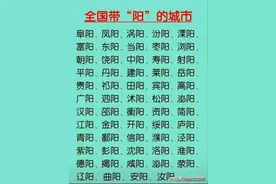 全国带“阳”的城市，有人整理出来了，你还知道哪些？图片
