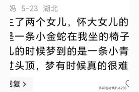 做梦梦到小蛇，果不其然就怀孕了，真那么神奇的梦？评论区惊讶了图片