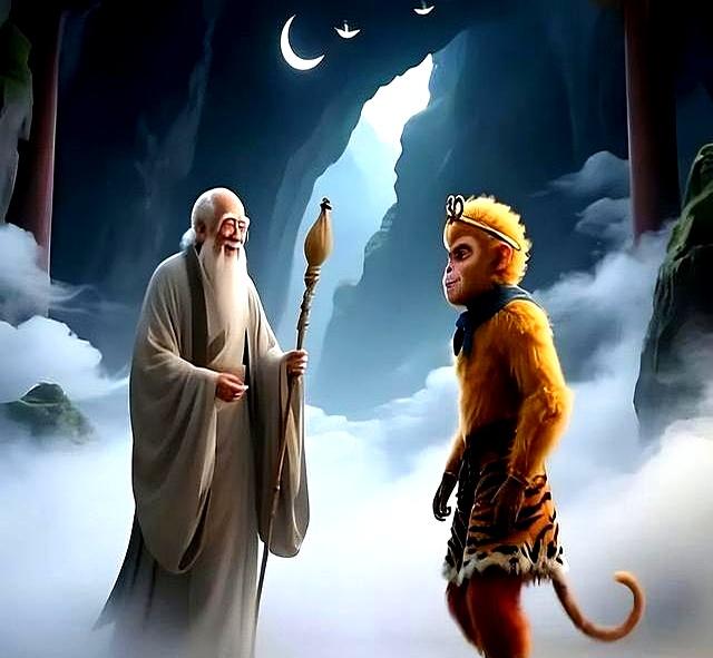 孙悟空成佛后才明白，菩提祖师还有三个弟子：一妖、一帝	、一佛