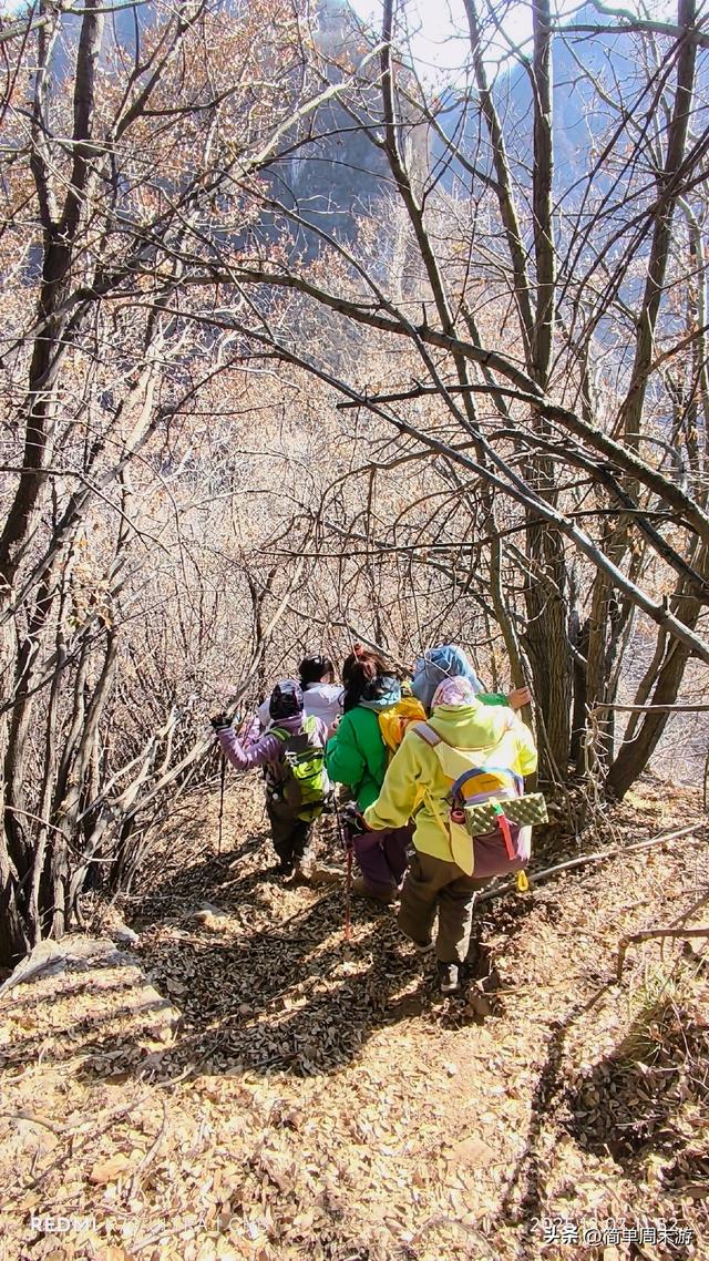 21）徒步山西阳城蟒河指柱山，冬日山野之行，把疲惫，留在上山的