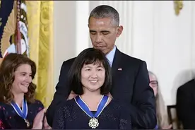 2010年，林徽因侄女林璎和奥巴马的合影，21岁才知道姑姑的事迹！图片