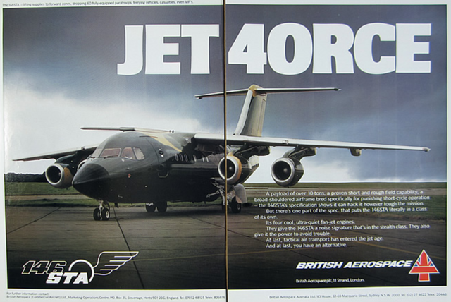 【冷门飞行器192】失败的军用运输机——BAe 146 STA