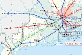 广湛高铁从广州到湛江，经过佛山肇庆、云浮、阳江、茂名，还没通图片