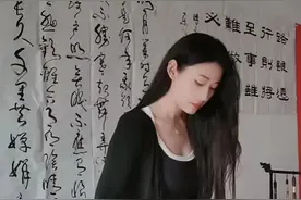 甘肃美女书法家乐儿，颜值与才华并存的中国书坛新星图片