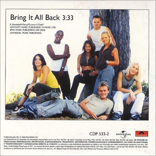 首首经典！分享英国流行乐队S Club 7作品Bring It All Back