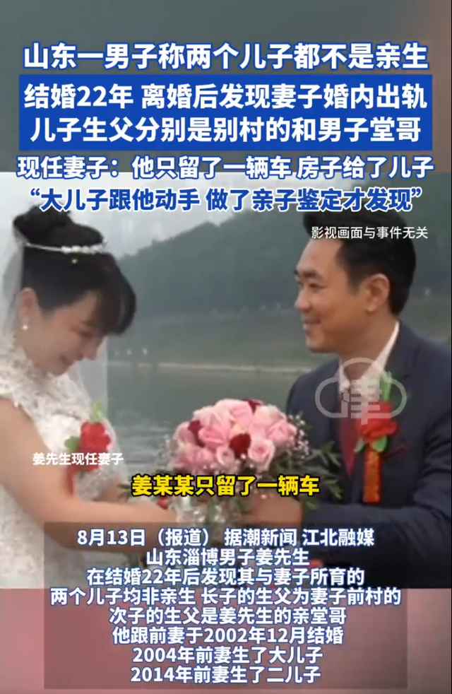 男子结婚22年发现俩儿子都不是亲生