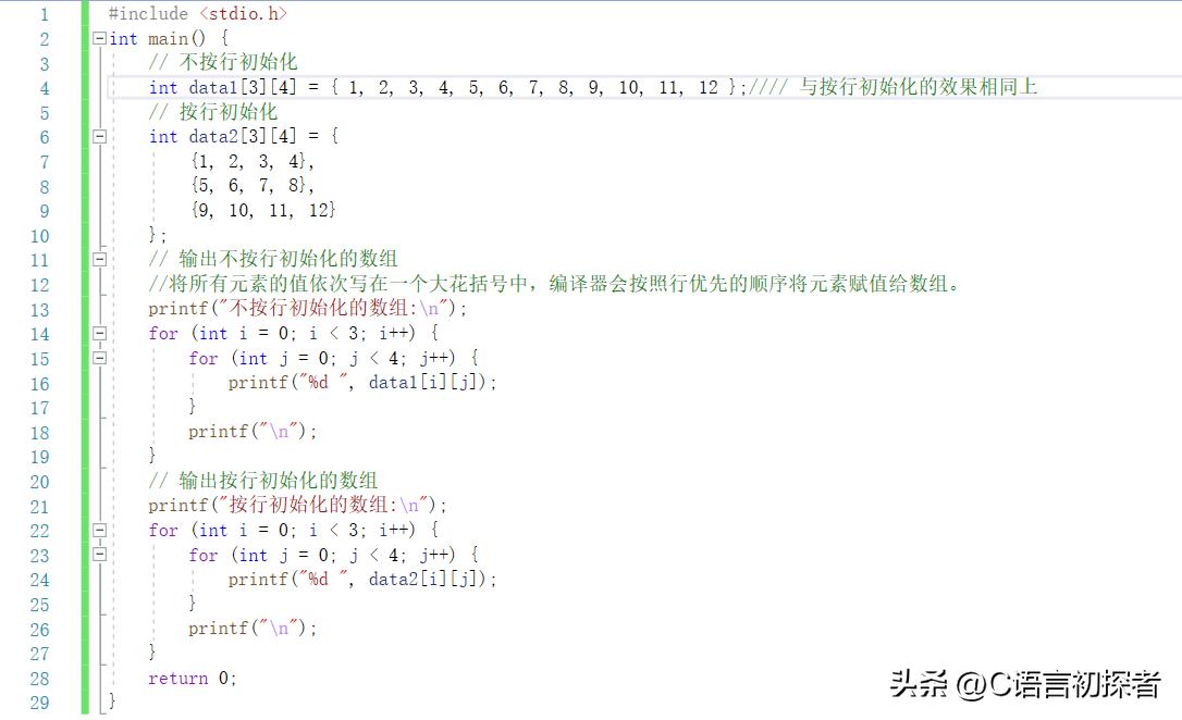 C 语言数组及字符串基础学习,了解一维数组和二维数组的基本形式插图89 C 语言数组及字符串基础学习,了解一维数组和二维数组的基本形式
