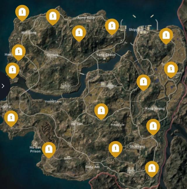 PUBG全部点位收藏！