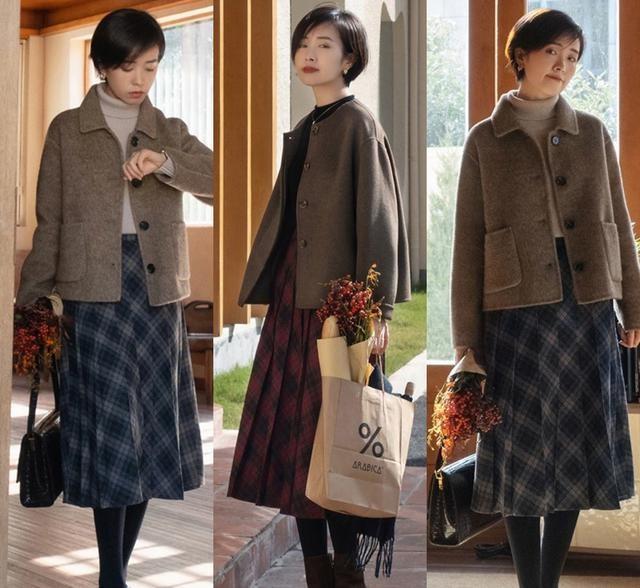 “毛衣+半裙”才是真温柔！秋天出门再搭对鞋子、外套，特高级