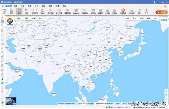 百度地图风格的WGS84地图切片