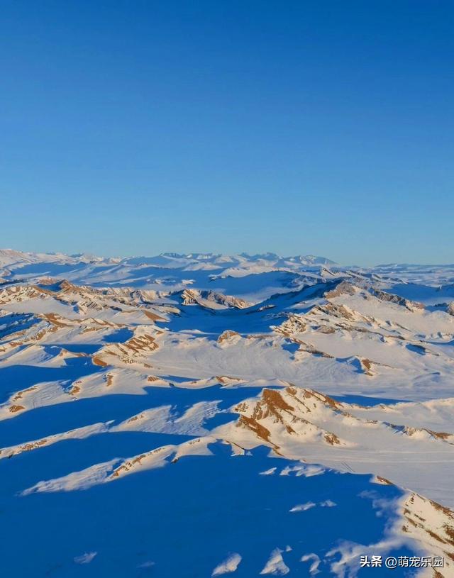 巴音布鲁克晨光染雪域，蓝调时光现壮美，新疆冬季如梦幻