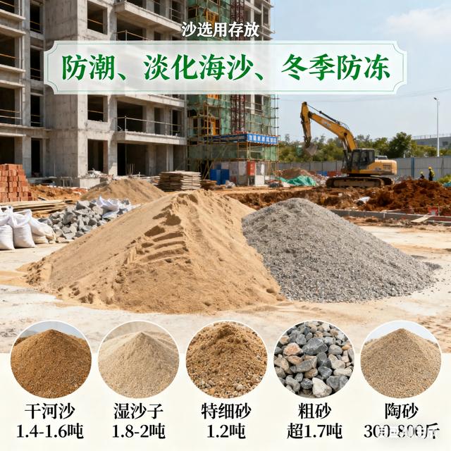 一方沙子多少吨？沙子的干湿和粗细不同，重量竟然完全不一样