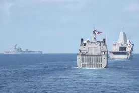 别演了，散了算了！中国侦察船抵近监视美菲军演，美国人绷不住了图片