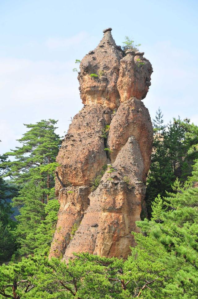 一江之隔带你看朝鲜-七宝山的奇岩
