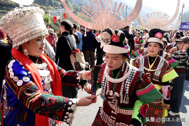 贵州雷山西江镇黄里苗寨万客进寨同庆浓浓苗乡年味