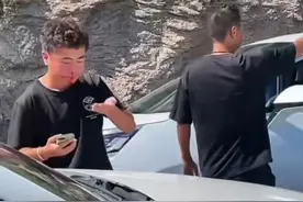青岛路虎女司机逆行强行插队还狂扇男子十几耳光，打的是口鼻流血图片