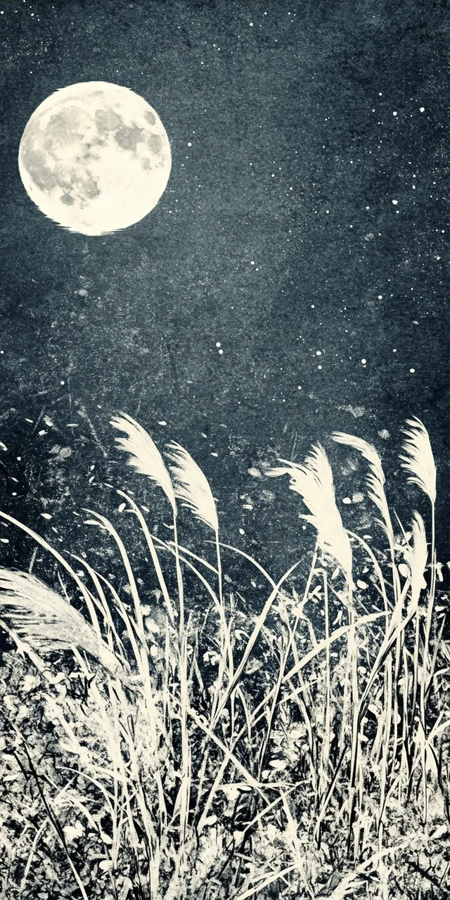 山水画卷，月下美景如诗