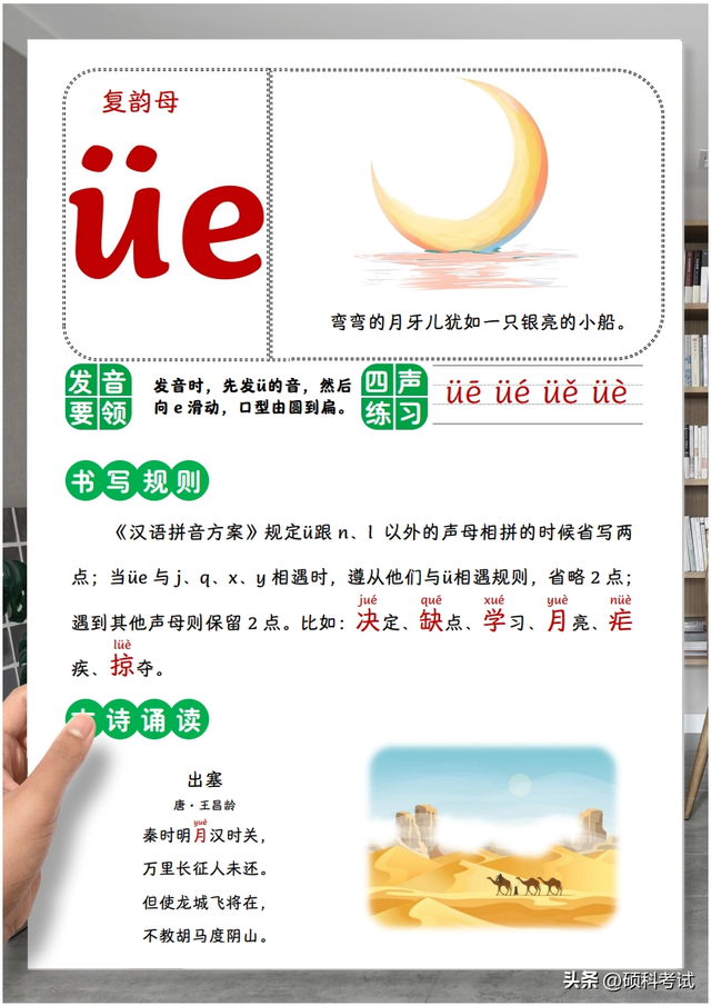 幼升小汉语拼音《复韵母》值得替孩子收藏打印一份