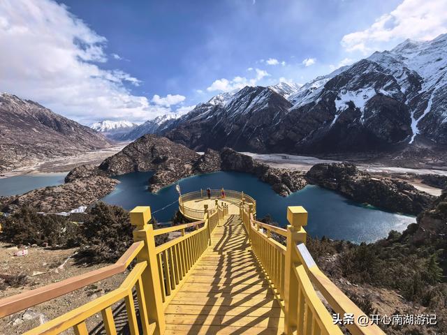 喀什经317到成都，边坝-洛隆，看祥格拉冰川，登顶观三色湖