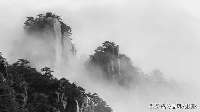 水墨黄山风光