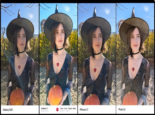 小米 17 对比 Galaxy S25、Pixel 10、iPhone 17 – 根本没法比！