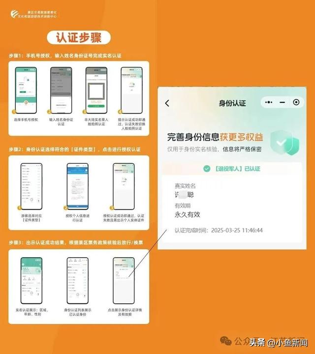 正式上线！退役军人全国景区“免证购票、免证入园”