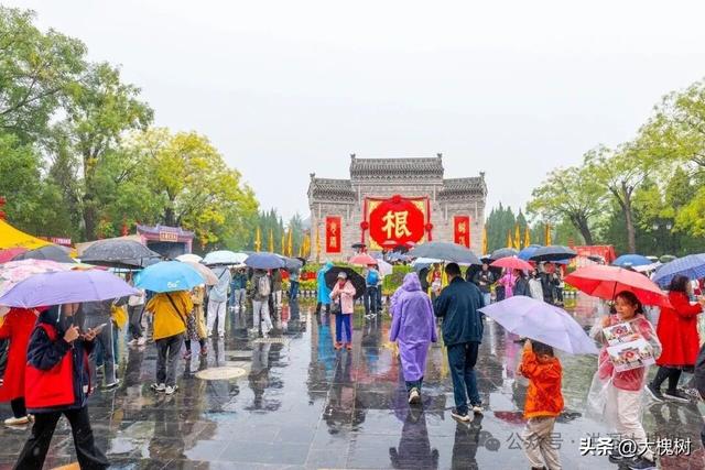 秋雨无阻思乡人洪洞大槐树景区国庆雨中演出互动显温情