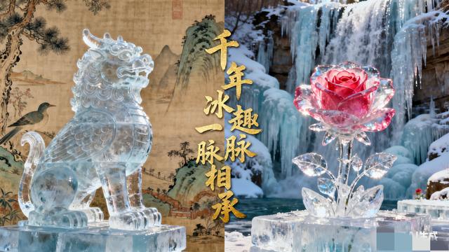 零下30℃杀疯了！哈尔滨20米冰瀑玫瑰刷屏 古人玩冰居然比咱还野？