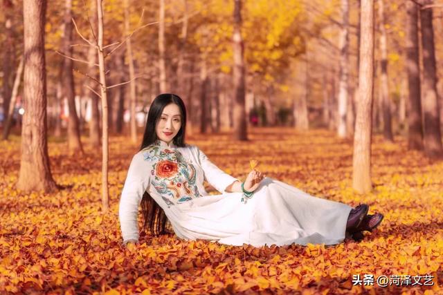 鄄城濮水公园层林尽染 秋色如画引客来