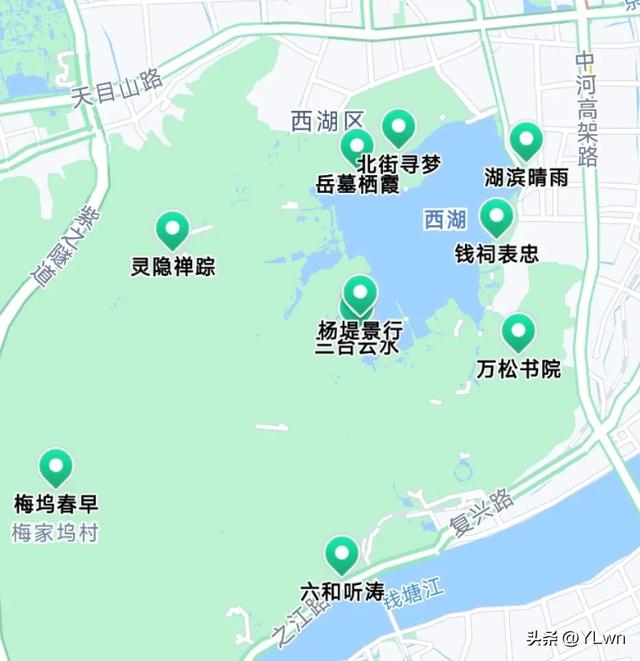 西湖详细攻略:一山二塔三岛三堤五湖