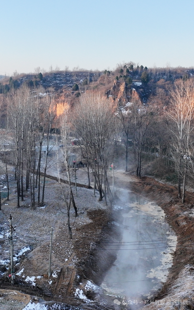 奇观！郑州南部多处历史泉眼集体复涌，形成温泉小河引围观