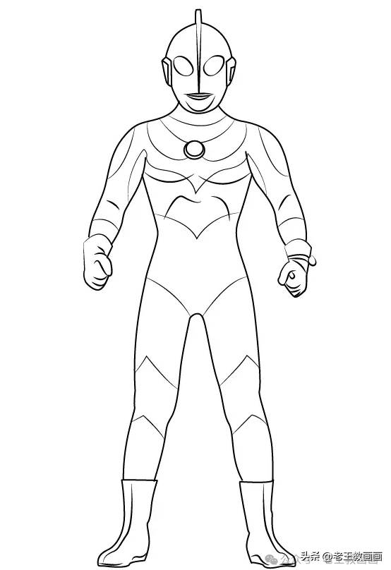 孩子们的最爱，奥特曼线稿资料，临摹涂色