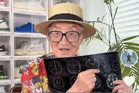 88岁百万穿搭博主“康爷爷”患病：脑袋长了东西，不想消失在你们的世界里图片