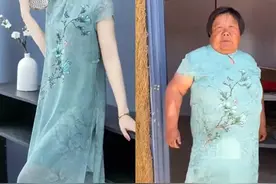 女儿给母亲买了套旗袍，母亲穿身上笑喷人，网友：笑得我差点断气图片