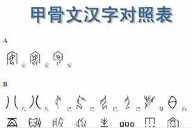 全部1400个甲骨文汉字对照表！图片
