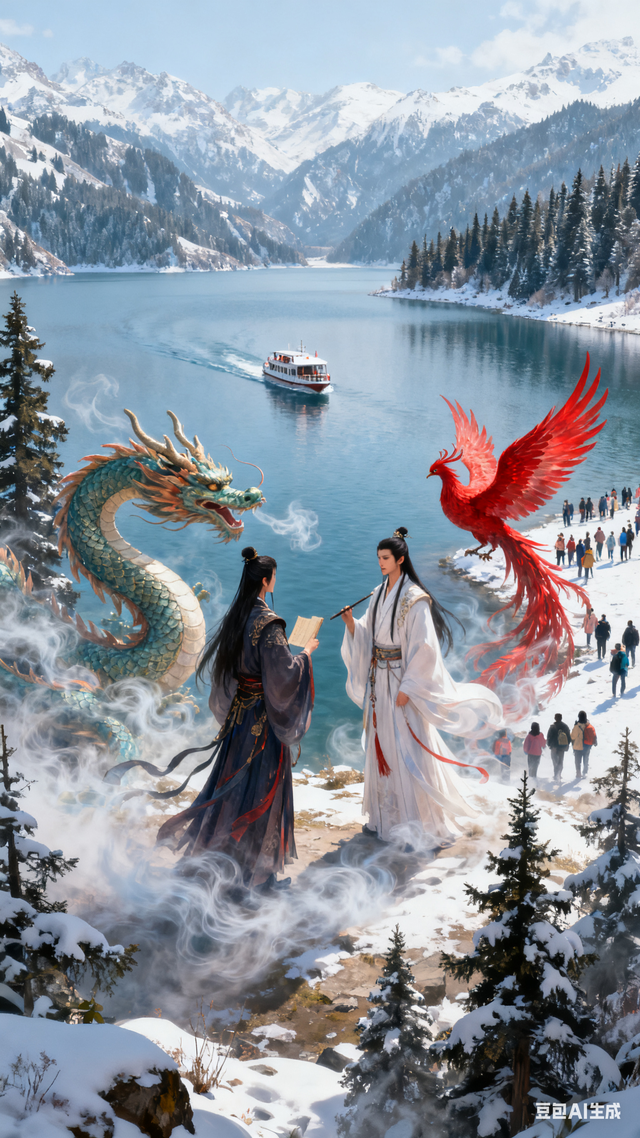 无双道龙赵小荣游记《 一笔祥龙行天下 》（四十五）天山天池胜境