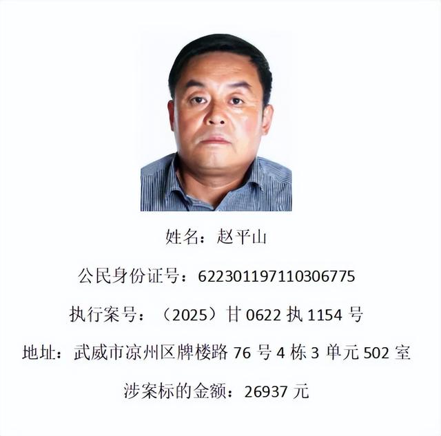 甘肃这15人注意	，10日内不履行，将面临拘留	、追究刑责等后果！