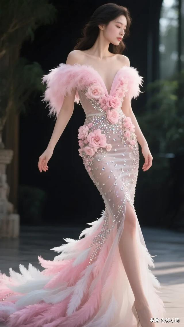 当粉色繁花与羽衣共舞,这是谁的“在逃公主”战袍?