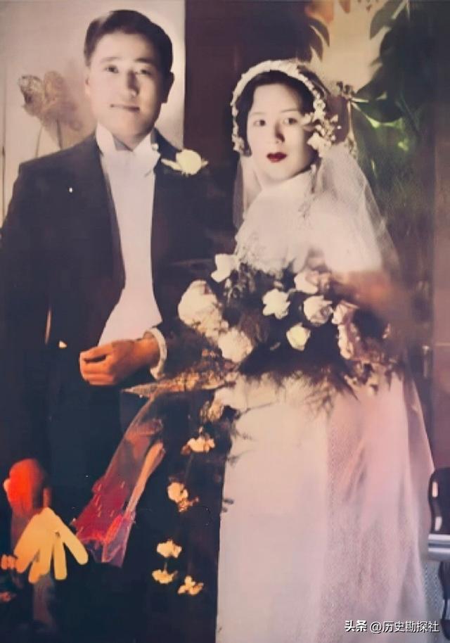 廖耀湘将军的妻子有多美？夫妻俩在法国的结婚照，美艳不可方物！