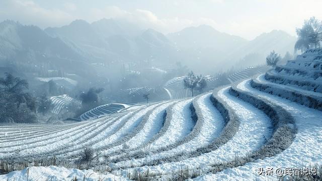 桂林龙胜限量版冰雪大世界藏在10万亩梯田里。