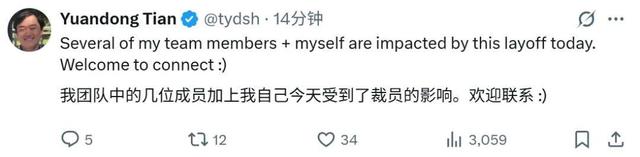 Meta AI大裁员，裁到了田渊栋？