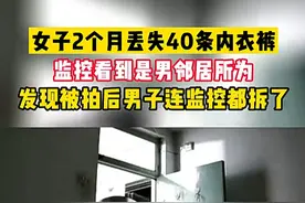 女子2个月丢失40条内衣裤，监控看到是男邻居所为图片