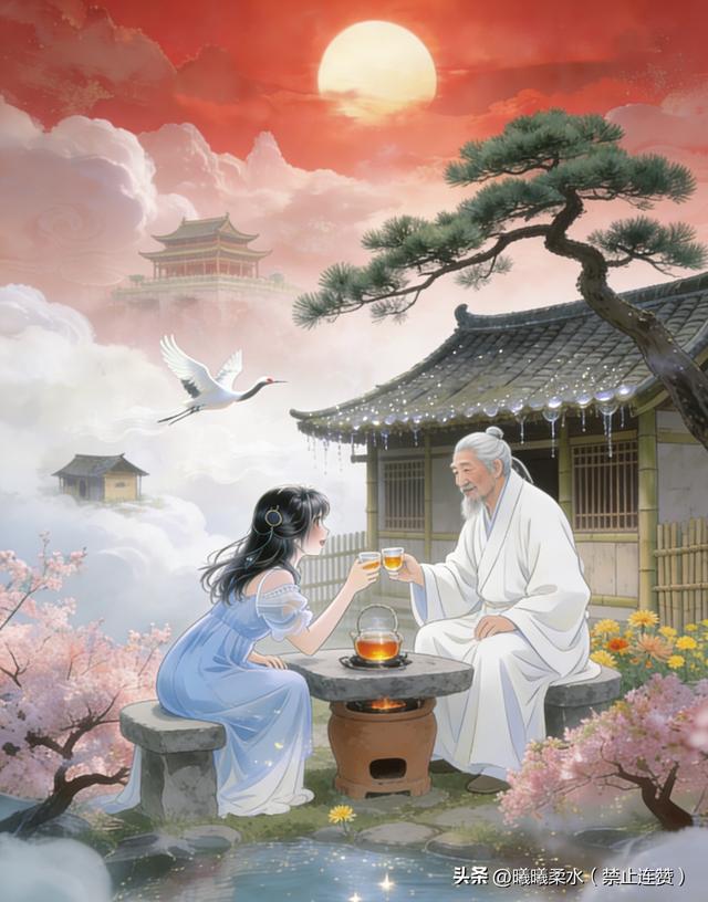 柔水诗、词、文、联《临江仙.梦圣贤八帘/第四帘.仙遇陶渊明》