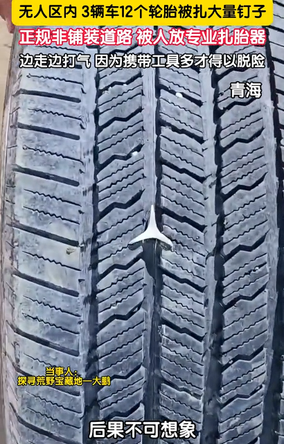 青甘无人区3辆自驾车车胎被扎爆 , 3天后凶手被抓 , 给出的理由很奇葩
